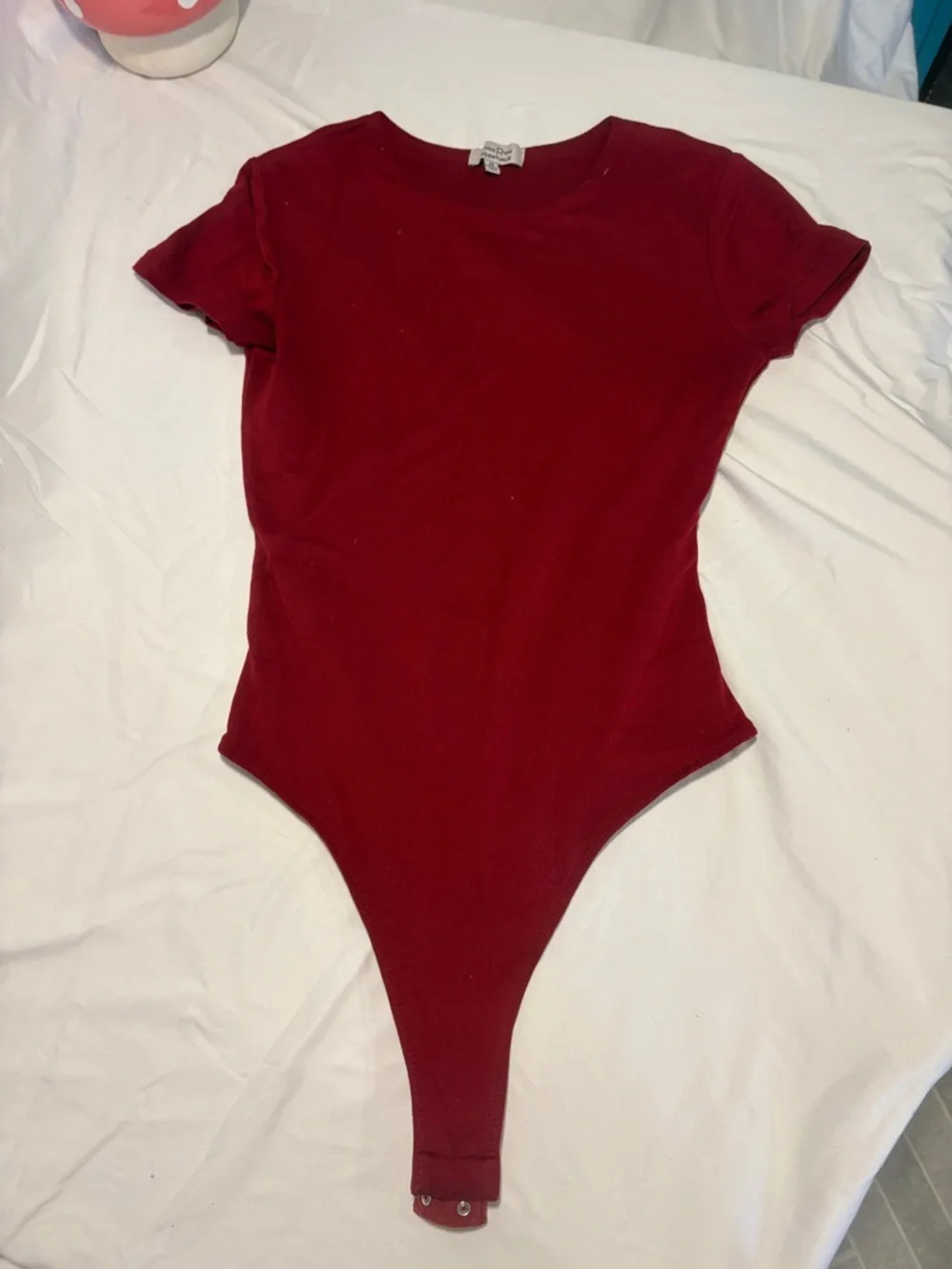 Women’s ' Red Short Sleeve One-Piece Bodysuit